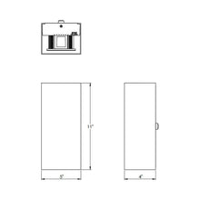 Load image into Gallery viewer, Window Indoor/Outdoor LED Wall Light - line drawing.

