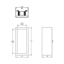 Load image into Gallery viewer, Window Indoor/Outdoor LED Wall Light - line drawing.
