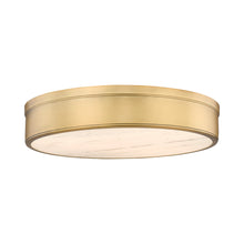Load image into Gallery viewer, Anders LED Flush Mount Ceiling Light in Rubbed Brass (3-Light).
