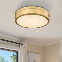 Load image into Gallery viewer, Anders LED Flush Mount Ceiling Light in living room.
