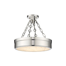 Load image into Gallery viewer, Anders LED Semi Flush Mount Ceiling Light in Polished Nickel (1-Light).
