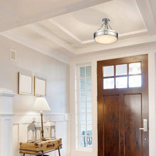 Load image into Gallery viewer, Anders LED Semi Flush Mount Ceiling Light in living room.
