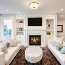 Load image into Gallery viewer, Arlington Flush Mount Ceiling Light in living room.

