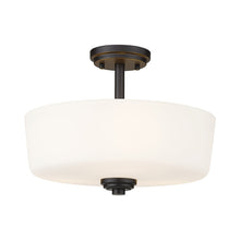 Load image into Gallery viewer, Arlington Semi Flush Mount Ceiling Light in Bronze.
