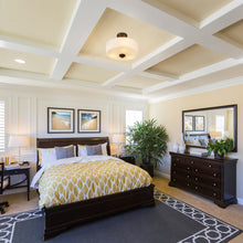 Load image into Gallery viewer, Arlington Semi Flush Mount Ceiling Light in bedroom.
