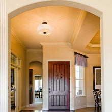 Load image into Gallery viewer, Arlington Semi Flush Mount Ceiling Light in living room.
