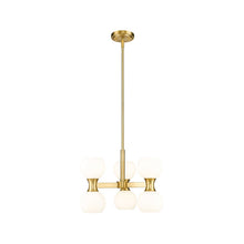 Load image into Gallery viewer, Artemis Chandelier in Modern Gold (6-Light).
