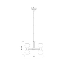 Load image into Gallery viewer, Artemis Chandelier - line drawing.
