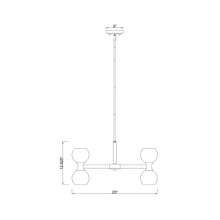 Load image into Gallery viewer, Artemis Chandelier - line drawing.
