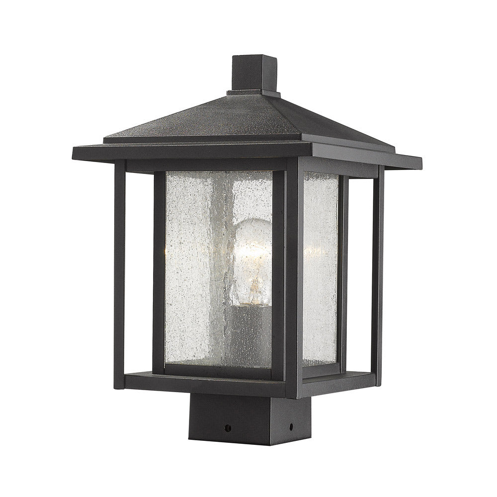 Aspen Outdoor Post Light in Black/Square Post Type (Small).