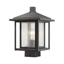Load image into Gallery viewer, Aspen Outdoor Post Light in Oil Rubbed Bronze/Square Post Type (Small).
