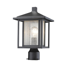 Load image into Gallery viewer, Aspen Outdoor Post Light in Black/Round Post Mount (Small).
