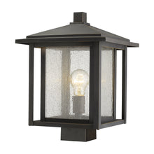Load image into Gallery viewer, Aspen Outdoor Post Light in Oil Rubbed Bronze/Square Post Type (Medium).
