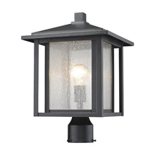 Load image into Gallery viewer, Aspen Outdoor Post Light in Black/Round Post Mount (Medium).
