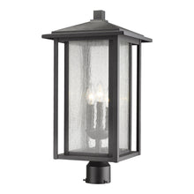 Load image into Gallery viewer, Aspen Outdoor Post Light in Black/Round Post Mount (Large).
