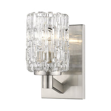 Load image into Gallery viewer, Aubrey Bath Wall Light in Brushed Nickel.
