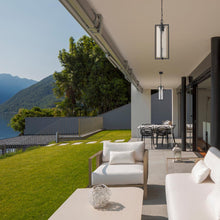 Load image into Gallery viewer, Aura Outdoor Pendant Light in Outside Area.
