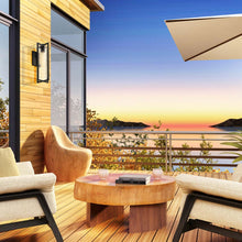 Load image into Gallery viewer, Aura Outdoor Wall Light in Outside Area.

