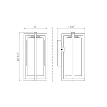 Load image into Gallery viewer, Aura Outdoor Wall Light - line drawing.
