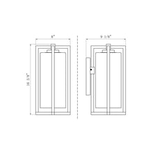 Load image into Gallery viewer, Aura Outdoor Wall Light - line drawing.
