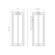 Load image into Gallery viewer, Aura Outdoor Wall Light - line drawing.
