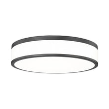Load image into Gallery viewer, Ballord LED Flush Mount Ceiling Light in Matte Black (16-Inch).
