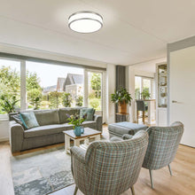 Load image into Gallery viewer, Ballord LED Flush Mount Ceiling Light in living room.
