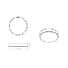 Load image into Gallery viewer, Ballord LED Flush Mount Ceiling Light - line drawing.
