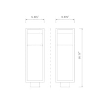 Load image into Gallery viewer, Barwick Outdoor LED Post Light - line drawing.
