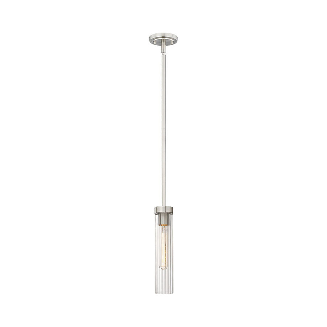 Beau Mini Pendant Light in Brushed Nickel (Rod).