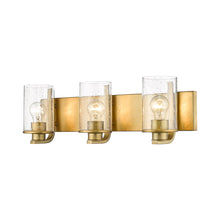 Load image into Gallery viewer, Beckett Bath Vanity Light in Olde Brass (3-Light).
