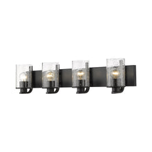 Load image into Gallery viewer, Beckett Bath Vanity Light in Matte Black (4-Light).
