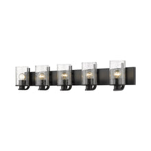 Load image into Gallery viewer, Beckett Bath Vanity Light in Matte Black (5-Light).
