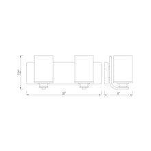 Load image into Gallery viewer, Beckett Bath Vanity Light - line drawing.

