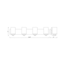 Load image into Gallery viewer, Beckett Bath Vanity Light - line drawing.
