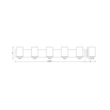 Load image into Gallery viewer, Beckett Bath Vanity Light - line drawing.
