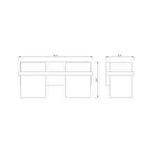 Load image into Gallery viewer, Bennington Bath Vanity Light - line drawing.
