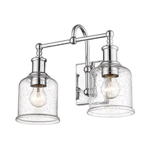Load image into Gallery viewer, Bryant Bath Vanity Light in Chrome/Clear Seedy (2-Light).

