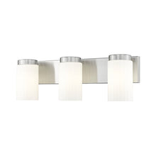 Load image into Gallery viewer, Burk Bath Vanity Light in Brushed Nickel (3-Light).
