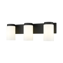 Load image into Gallery viewer, Burk Bath Vanity Light in Matte Black (3-Light).
