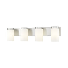 Load image into Gallery viewer, Burk Bath Vanity Light in Brushed Nickel (4-Light).
