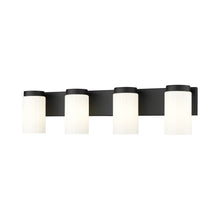 Load image into Gallery viewer, Burk Bath Vanity Light in Matte Black (4-Light).
