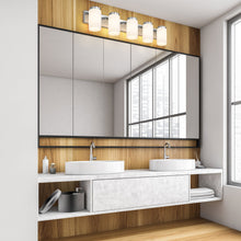 Load image into Gallery viewer, Burk Bath Vanity Light in bathroom.
