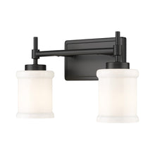 Load image into Gallery viewer, Cadoc Bath Vanity Light in Matte Black (2-Light).

