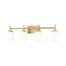 Load image into Gallery viewer, Cadoc Bath Vanity Light in Modern Gold (4-Light).
