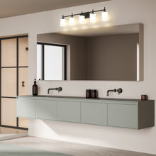 Load image into Gallery viewer, Cadoc Bath Vanity Light in bathroom.
