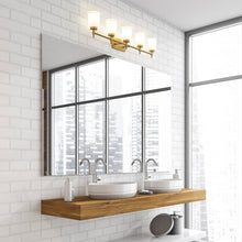 Load image into Gallery viewer, Cadoc Bath Vanity Light in bathroom.
