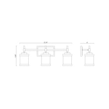 Load image into Gallery viewer, Cadoc Bath Vanity Light - line drawing.
