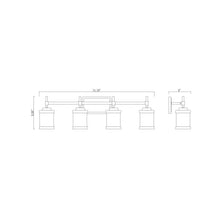 Load image into Gallery viewer, Cadoc Bath Vanity Light - line drawing.
