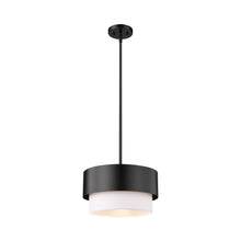 Load image into Gallery viewer, Counterpoint Pendant Light in Matte Black (12-Inch).
